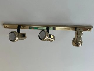 Lámpara Techo 3 Focos Dorada Metal