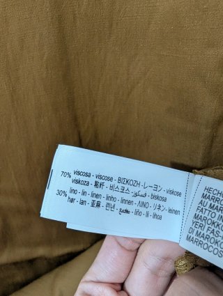 Vestido midi lino ZARA