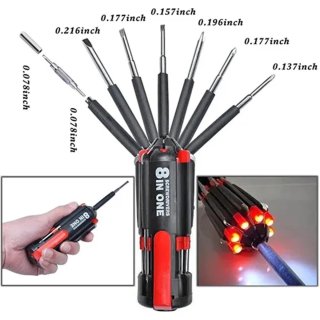 Kit Cacciaviti 8 in 1 con LED