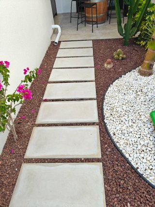 Losas de jardín de cemento