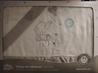 Juego sábanas minicuna 50x80 algodón