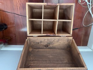 Baúl de madera decorativo y almacenaje