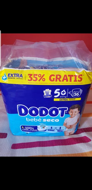 Pañales Dodot Talla 5+ 56 uds