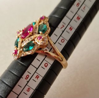 Anello vintage imperiale in oro 14 k