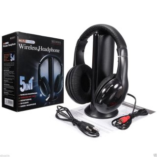 Cuffie Wireless 5 in 1 Hi-Fi SXBS Nere