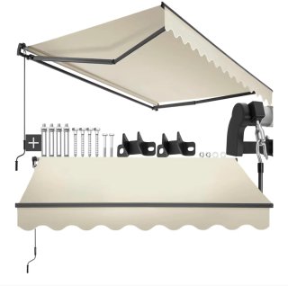 Toldo Beige y Negro con Accesorios
