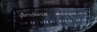 Falda Vaquera Negra Stradivarius Talla S