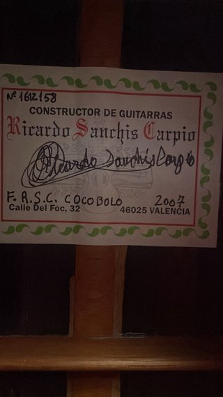 Guitarra Rsc Ricardo Sanchís 2007