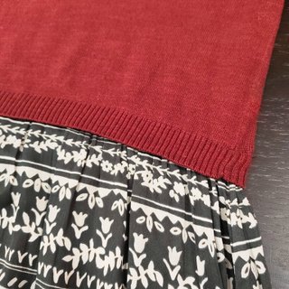 Scout abito skater maglione gonna rosso pattern M