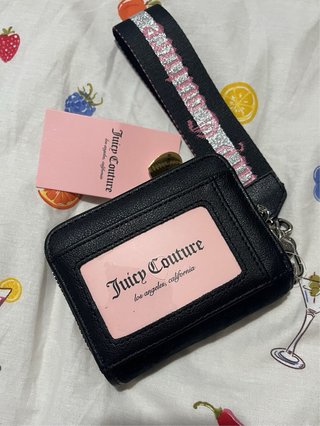 Cartera monedero Juicy Couture negra con adornos