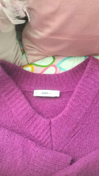 Jersey Invierno Zara Morado