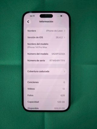 iPhone 14 Pro Max 128GB Negro