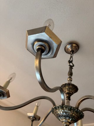 Lámpara de techo colgante metal y cristal