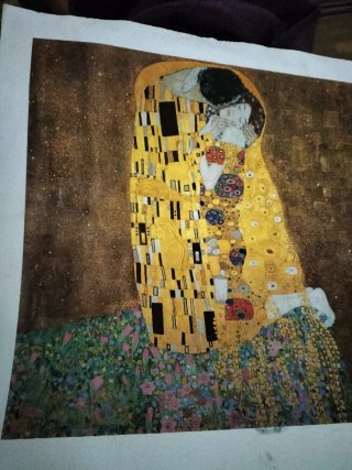 El beso de Klimt ,làmina 48 x 30 cm
