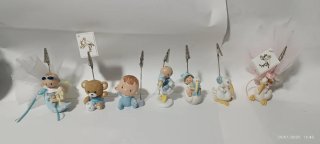 Lote 464 Figuras bebé portafotos bautizos invitado
