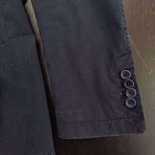 Remona giacca blazer monopetto cotone blu slavato