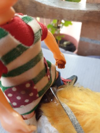 Muñeca Pippi con caballo