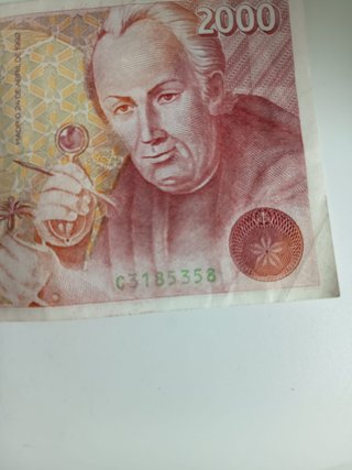 Billete 2000 Pesetas 1992 José Celestino Mutis