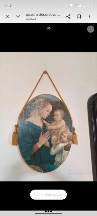 Quadro sacro con cornice dorata