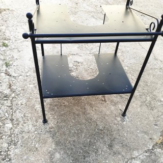 Mueble bajo lavabo baño metal negro
