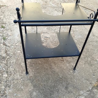 Mueble bajo lavabo baño metal negro