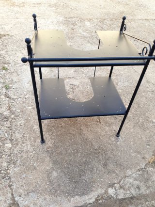 Mueble bajo lavabo baño metal negro