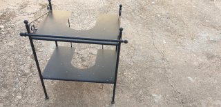 Mueble bajo lavabo baño metal negro