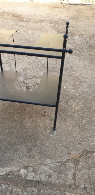 Mueble bajo lavabo baño metal negro