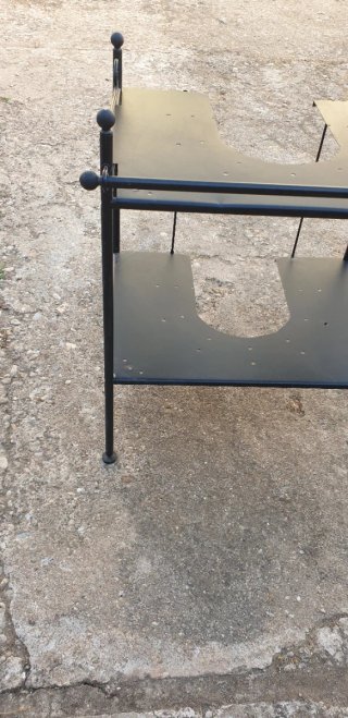 Mueble bajo lavabo baño metal negro