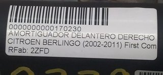 CITROEN BERLINGO First Combi 1,6 HDi 75 SX AMORTIGUADOR DELANTERO DERECHO