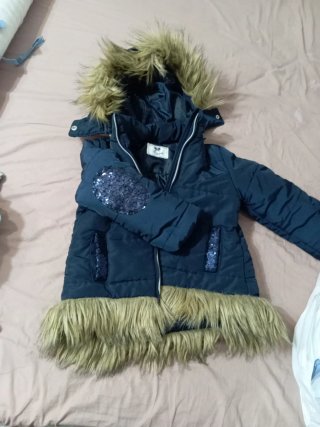 Chaqueta azul niña con lentejuelas