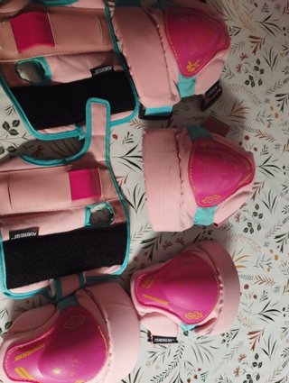 Protecciones Powerslide niña rosa