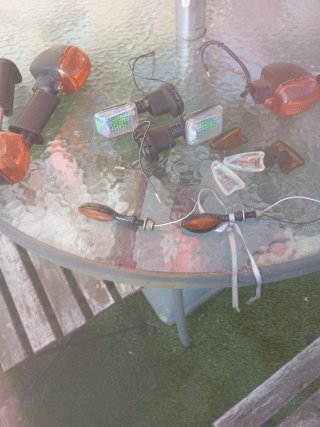 Intermitentes moto naranjas
