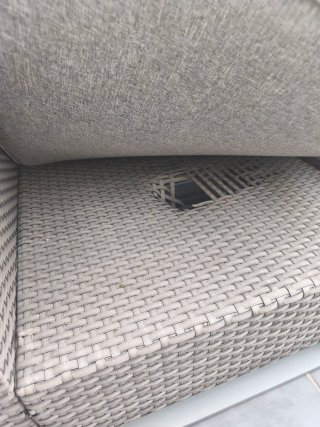 Conjunto Sofá y Mesa Exterior Gris
