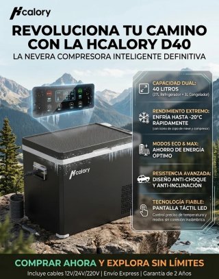 Nevera Coche Hcalori D40 con Compresor 40L