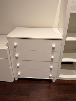 Cómoda cambiador madera blanca micuna