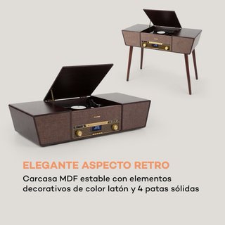 Tocadiscos Klarstein Belle Epoque Retro Marrón