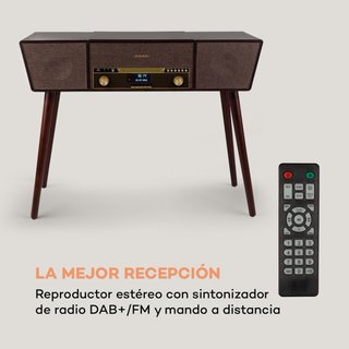 Tocadiscos Klarstein Belle Epoque Retro Marrón