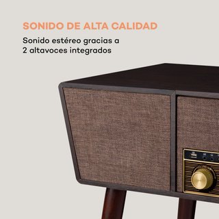 Tocadiscos Klarstein Belle Epoque Retro Marrón