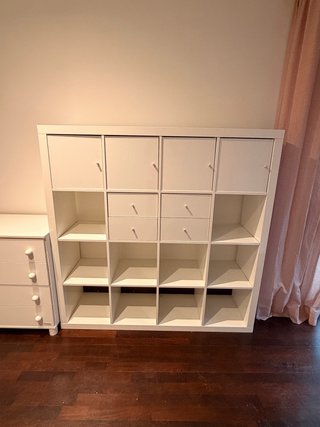 Estantería de cubos blanca