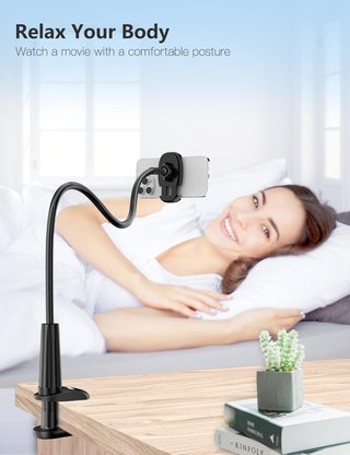 TRYONE Soporte Movil Teléfono - Soporte Flexible con Brazo de Cuello de Cisne