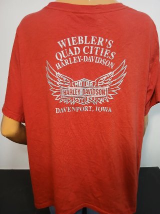 Camiseta Harley-Davidson Iowa Roja con Brillantes