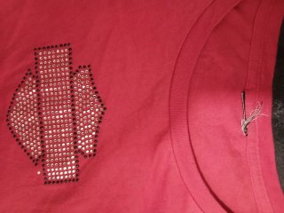 Camiseta Harley-Davidson Iowa Roja con Brillantes