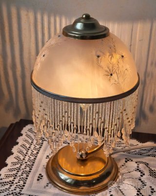 Lampadario e Abajur in Vetro e Metallo