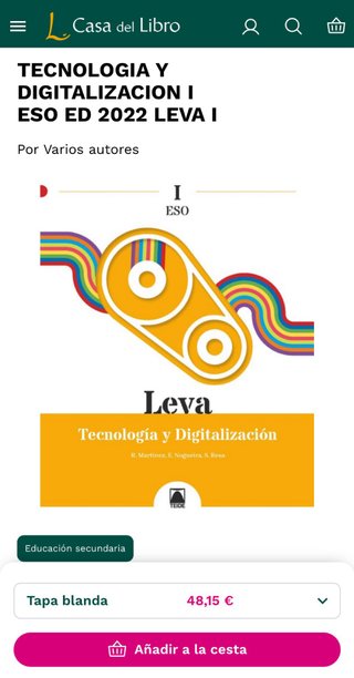 LIBRO TECNOLOGÍA Y DIGITALIZACIÓN  1° ESO LEVA I
