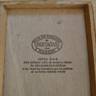 Scatola sigari Partagas Habana vuota da collezione