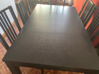 Mesa extensible y 6 sillas comedor Ikea Bjursta
