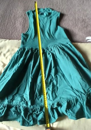 Vestido verde Zara sin mangas talla L