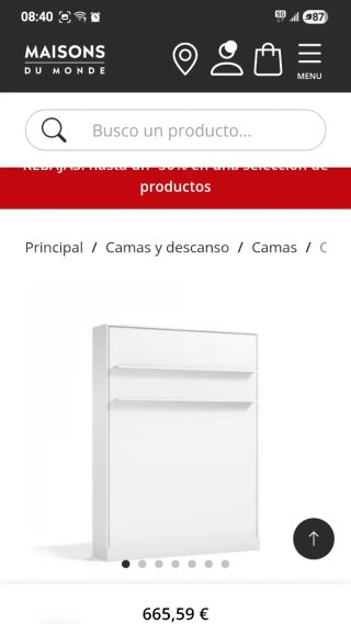 Mueble Cama Abatible Blanco