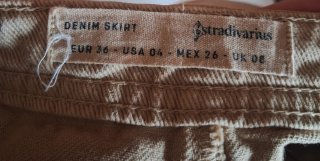 Falda Stradivarius Beige Talla S